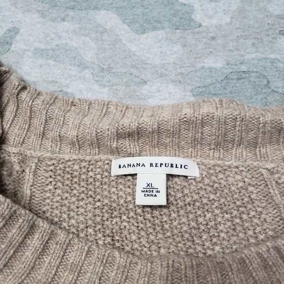 Banana Republic Dress Womens XL Brown Midi Pullover Long Sleeve - Picture 3 of 10